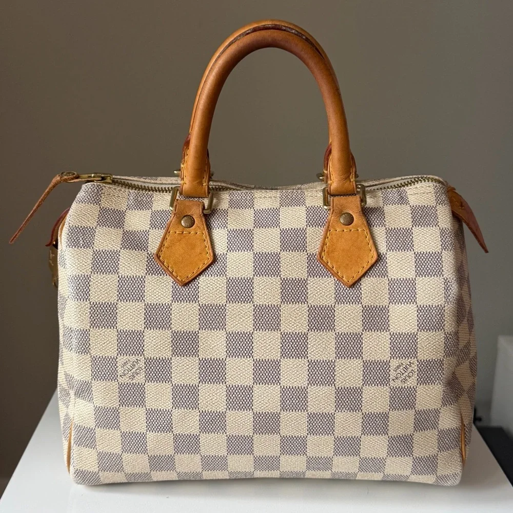 Louis Vuitton Speedy 25 Damier Azur Satchel Lock & Key - Picture 3 of 16